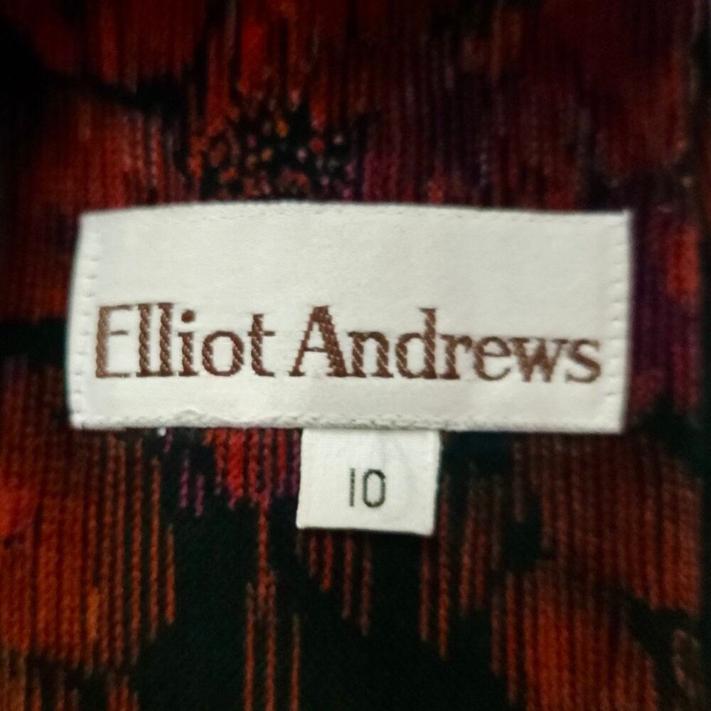 VINTAGE ELLIOT ANDREWS Women's Blazer Floral Textured Burnout Velvet sz 10 - Picture 6 of 7